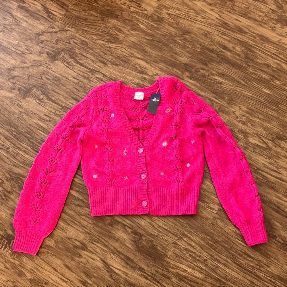 Abercrombie Kids Pink Cardigan Sweater